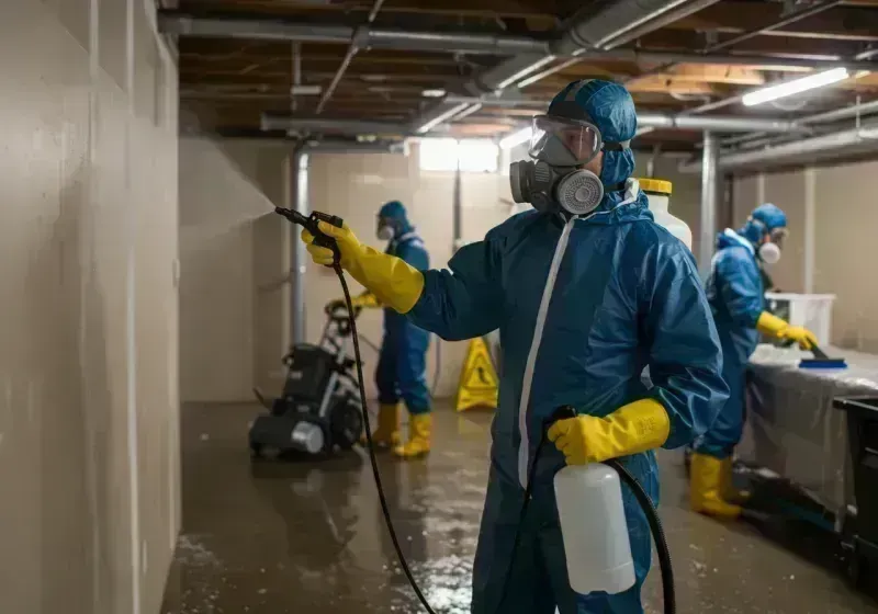 Basement Sanitization and Antimicrobial Treatment process in Coventry, RI